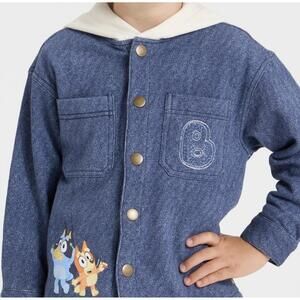 Bluey Kids' Denim Jacket with Hood